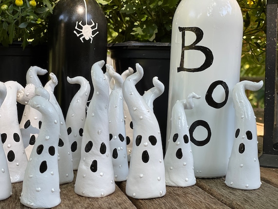 Clay Ghosts Halloween Ghosts,Halloween Table Decor Halloween Decor Halloween Ghost Decor Halloween Party Decor Cute Ghosts