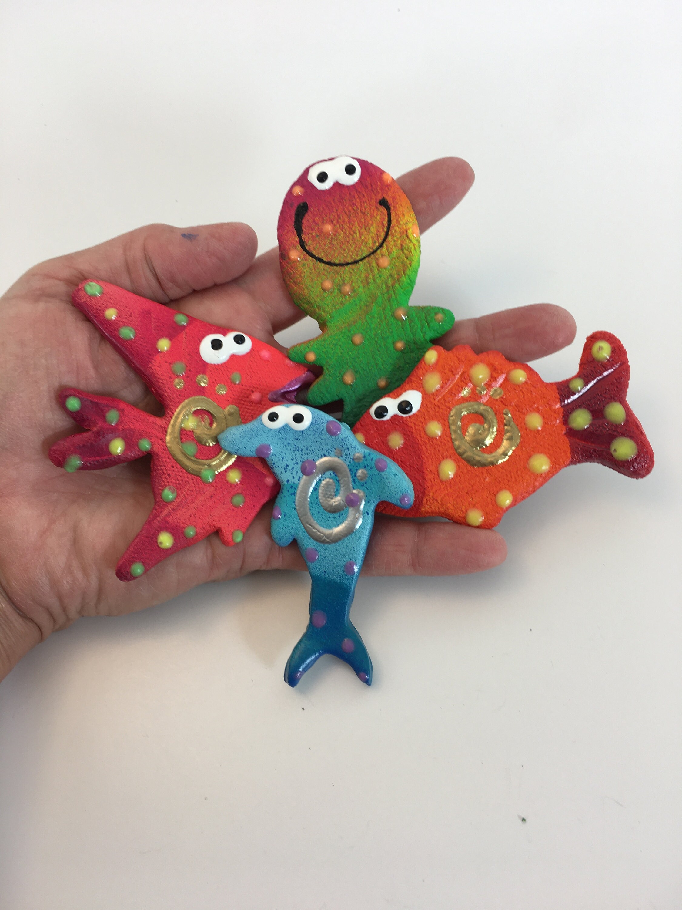 4 x Fish wall decor,Tropical Fish, Ocean decor, Sea creature, Under the