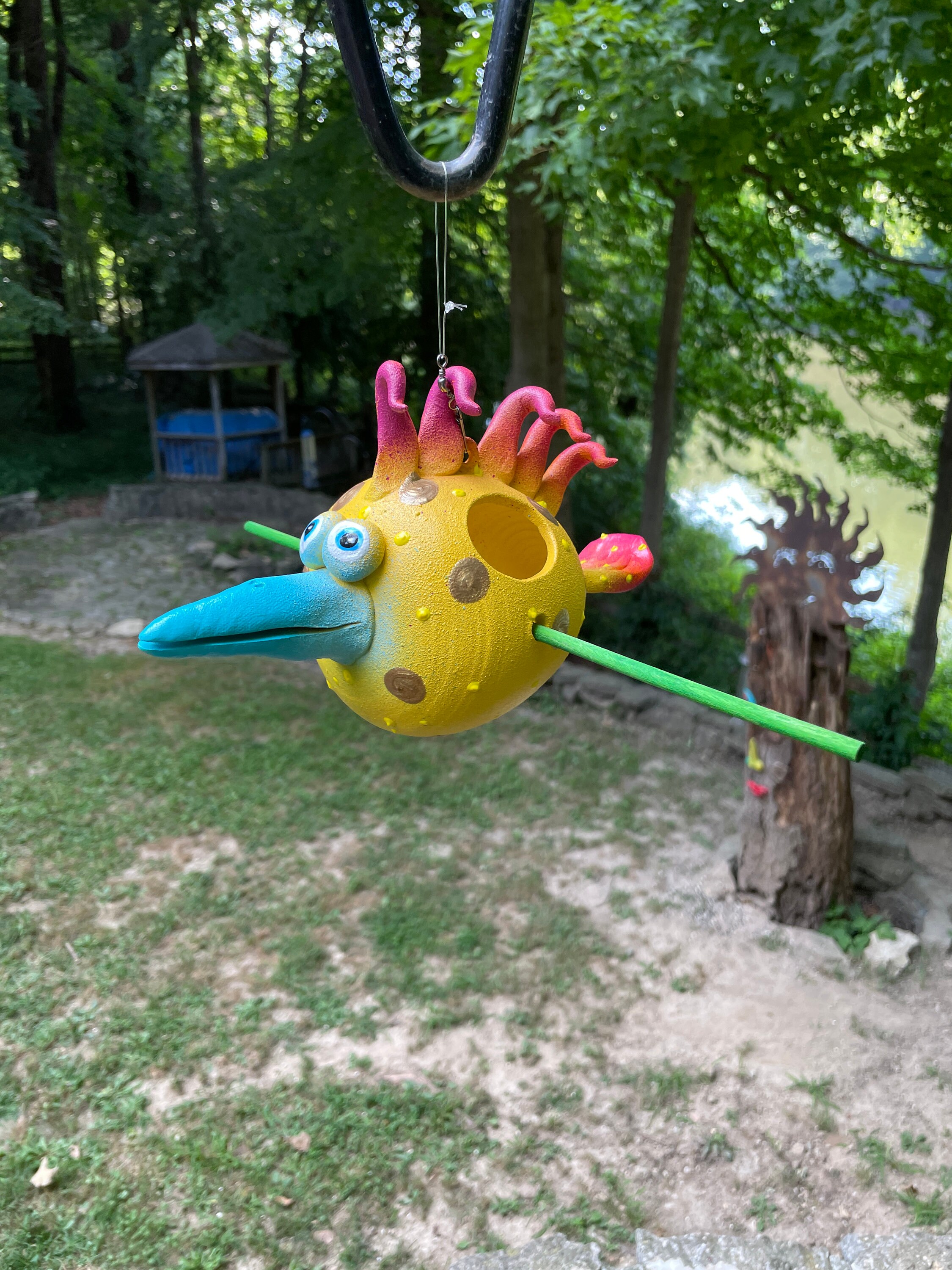 Birdfeeder Outdoor Bird Feeder Garden Decor Ceramic Bird Feeder