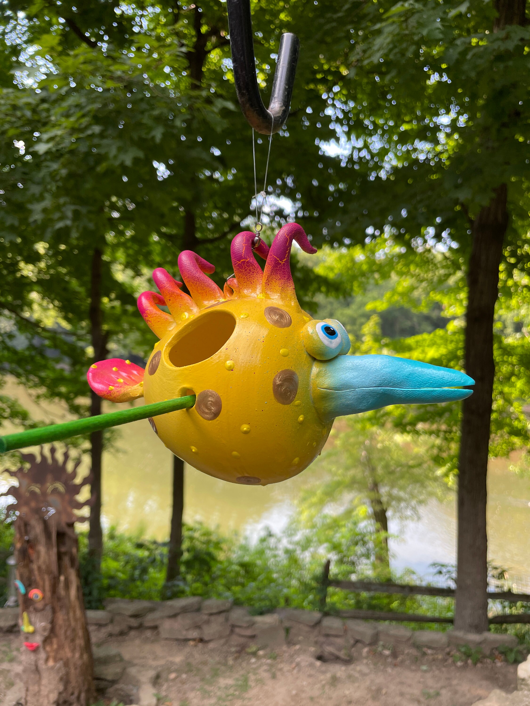 Birdfeeder Outdoor Bird Feeder Garden Decor Ceramic Bird Feeder