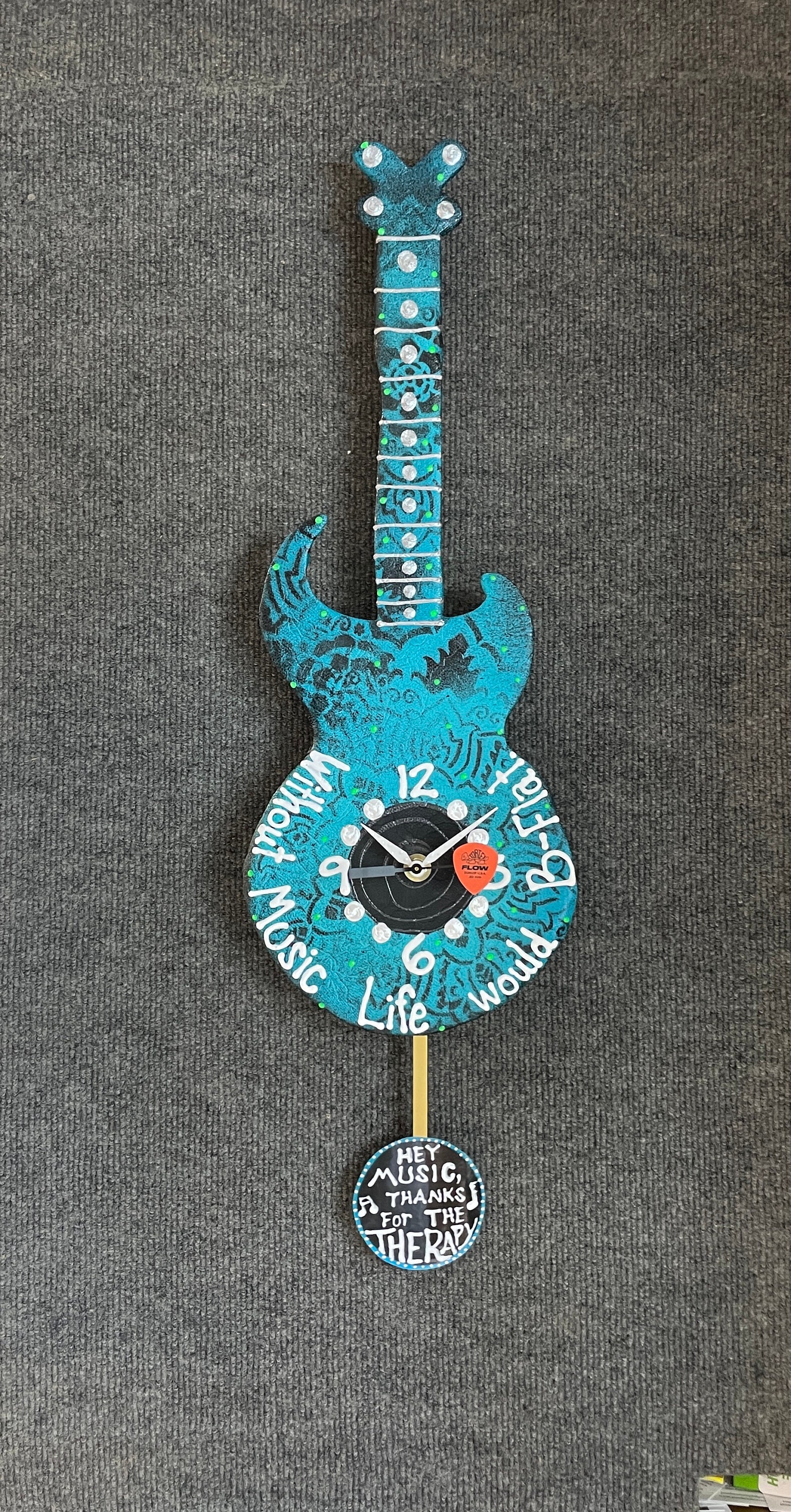 Pendulum wall Clock, GUITAR Wall Clock, Hey Music! Thanks for the