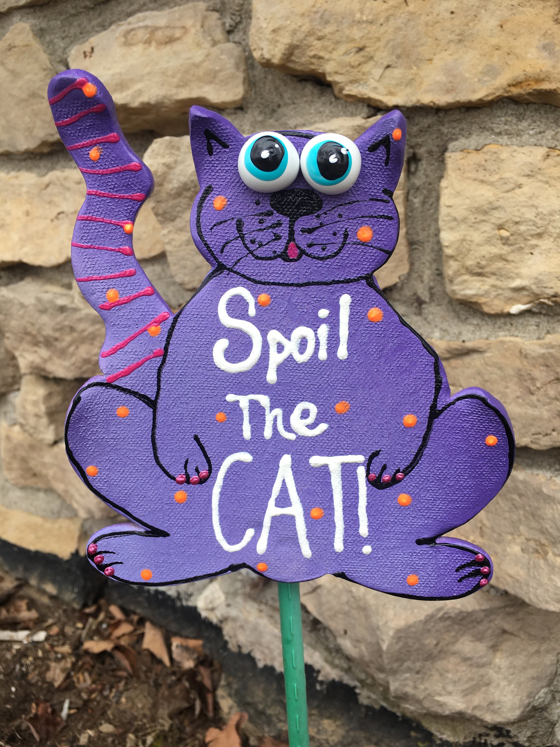 CAT Garden Art,Garden Decor, Gifts For Gardeners, Garden Stakes, Garden