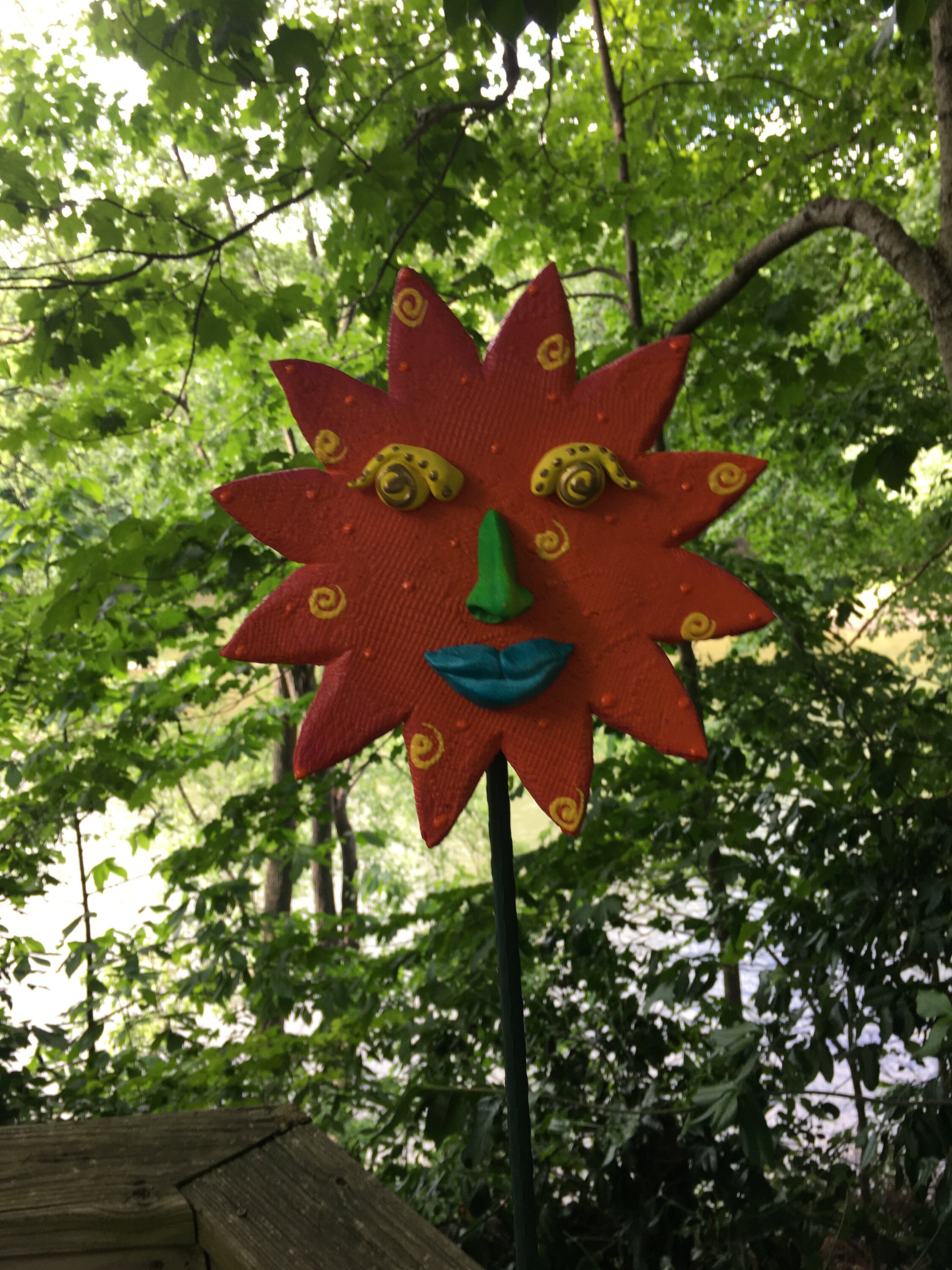 Sun Face Garden Stake,Yard Art, Great Gift,Lawn decor,Outdoor garden