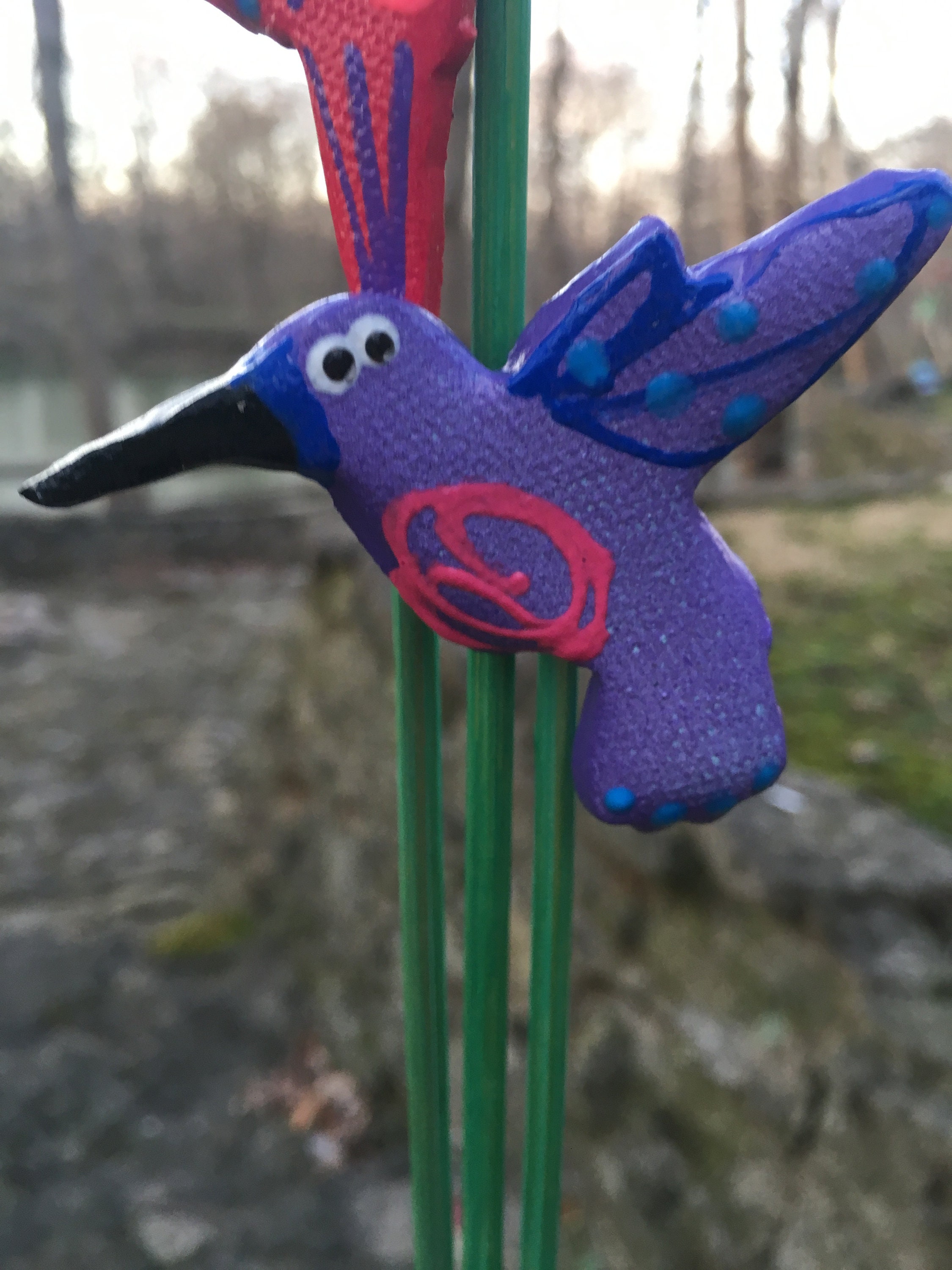 Humming Bird Garden Stakes,Potted plants, Great Gift,Lawn decor,Outdoor garden Stake,Garden Decor,