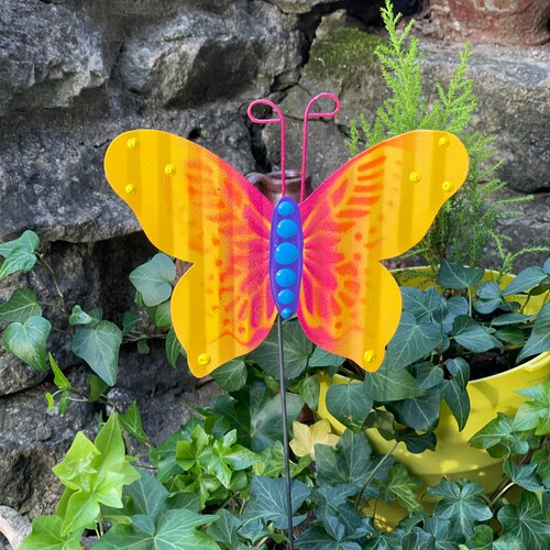 Hummingbird Garden Stake Handmade Wire Hummingbird Garden Etsy