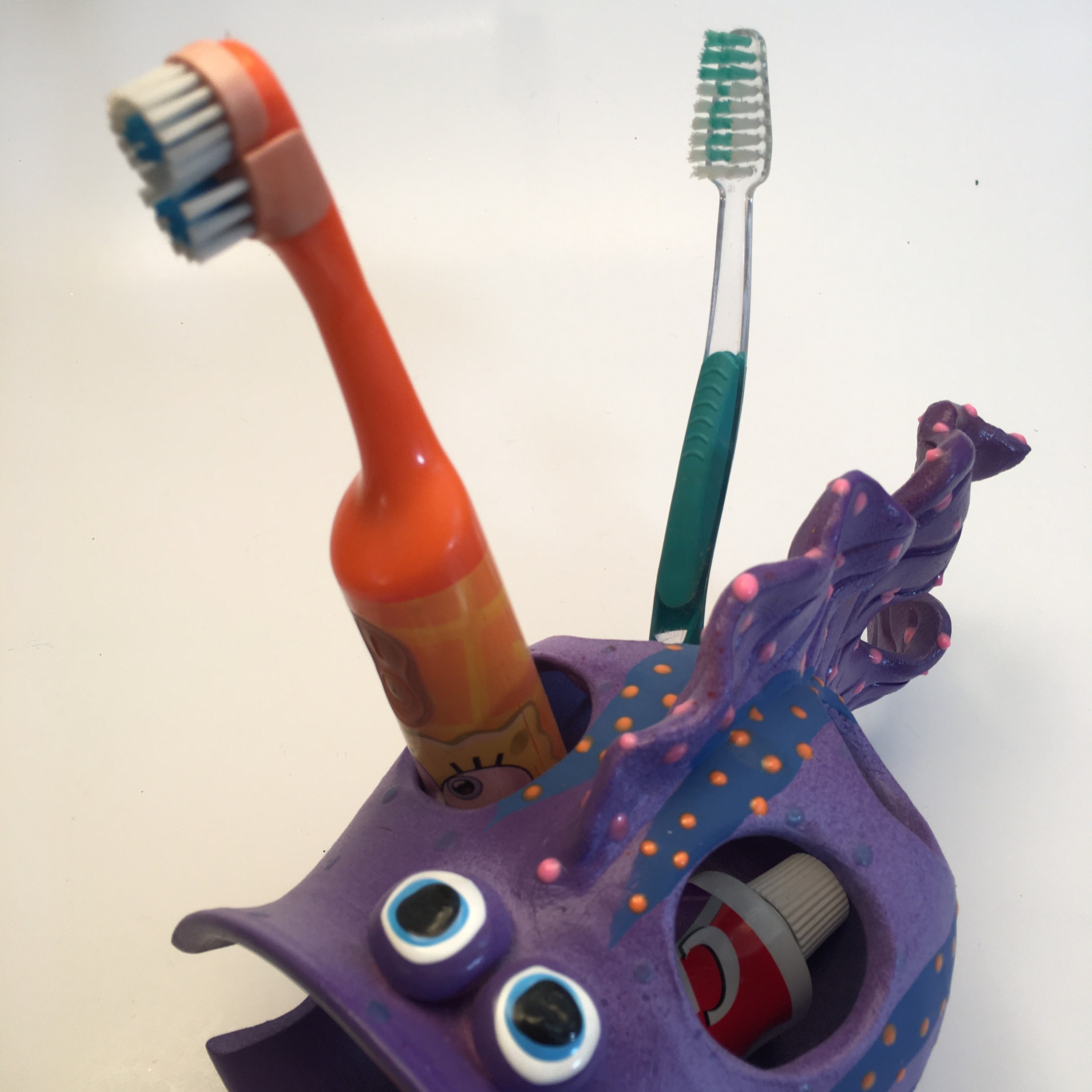 Kid's Toothbrush Holder Girl or BoyFish Bathroom Decor,Child