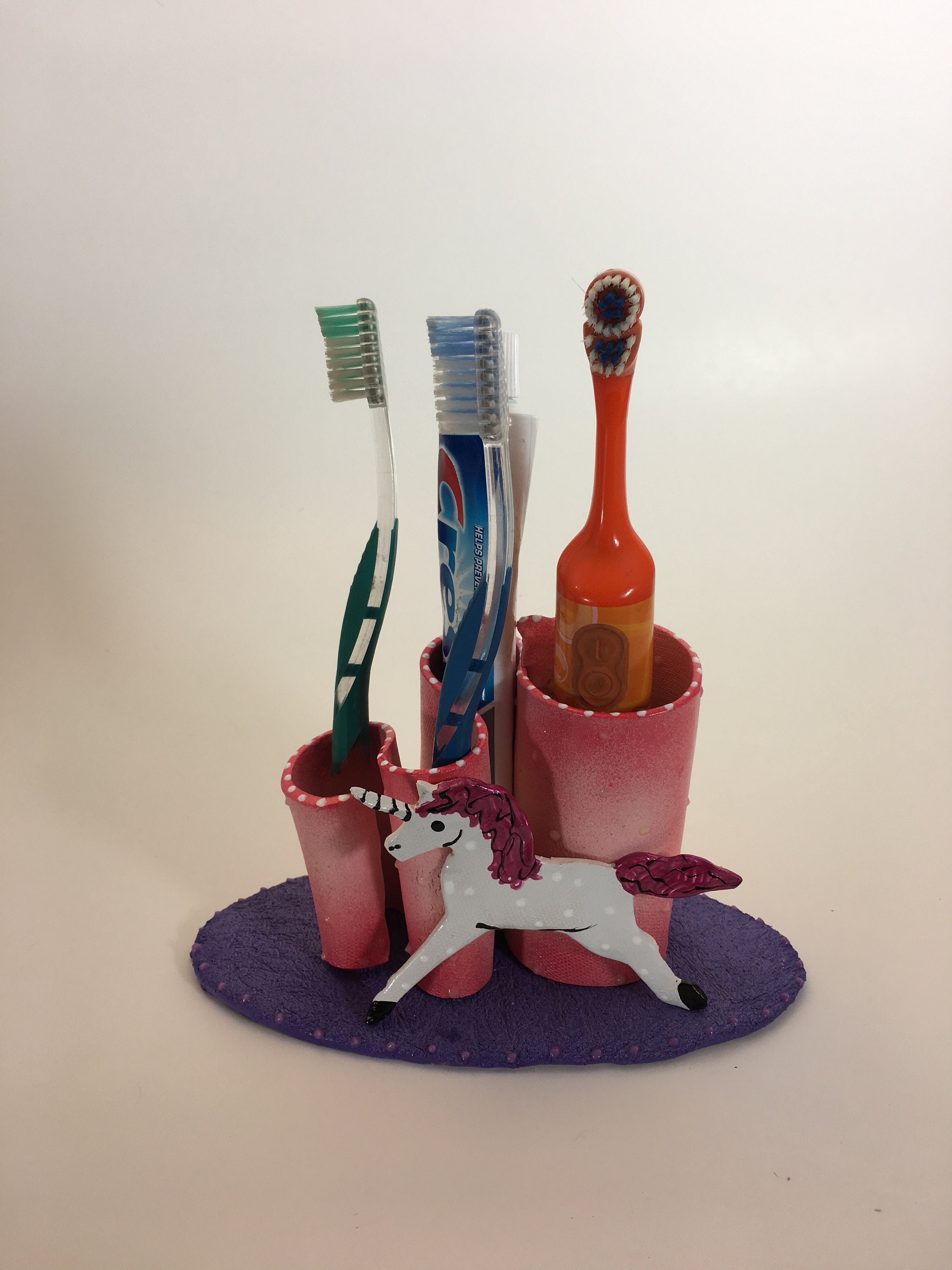 Ceramic Unicorn toothbrush holder, bathroom Caddy holder, ,Unicorn