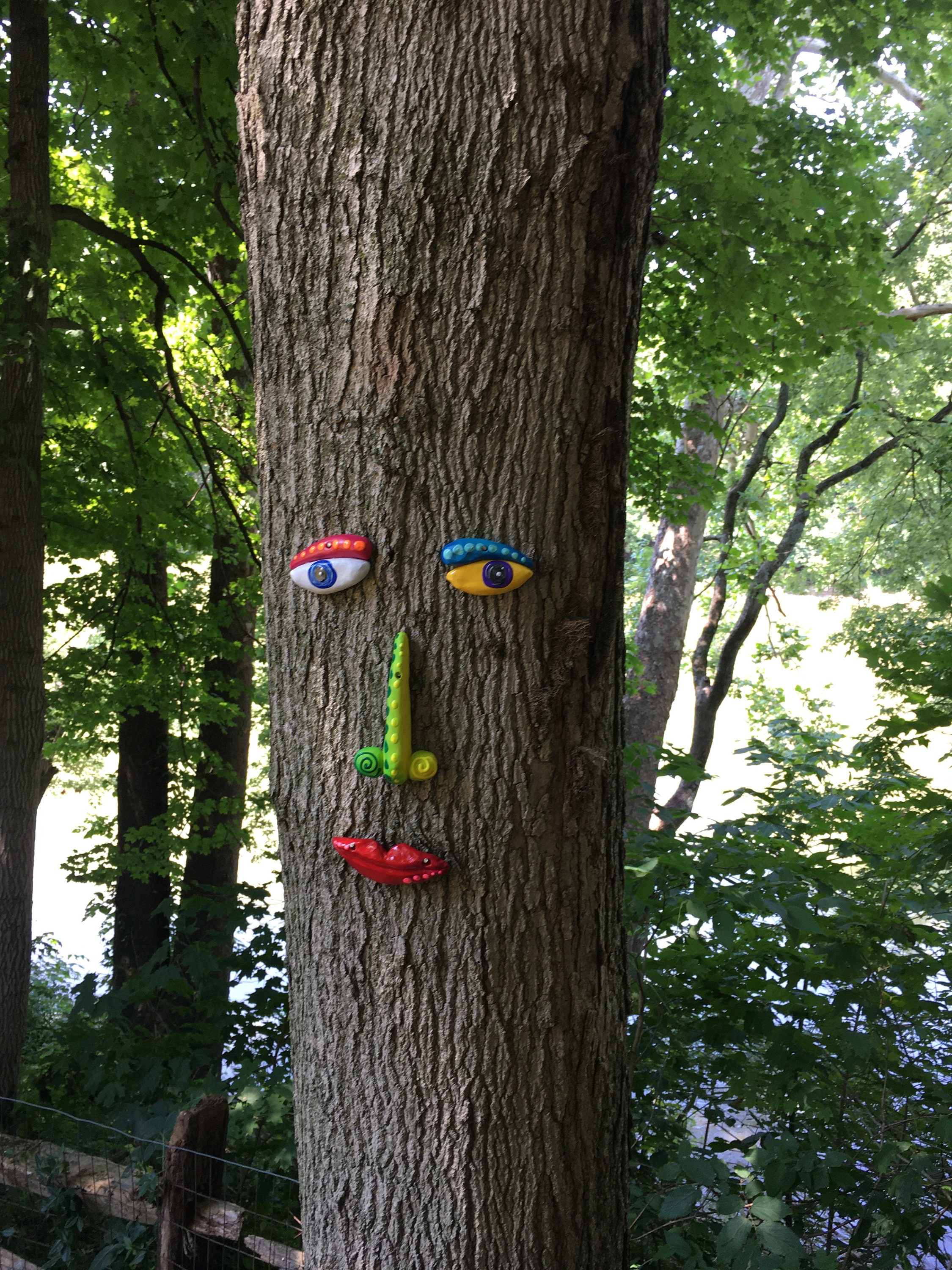 Tree face, Yard ornament , Gift Ideas,Garden Art Tree People Outdoor