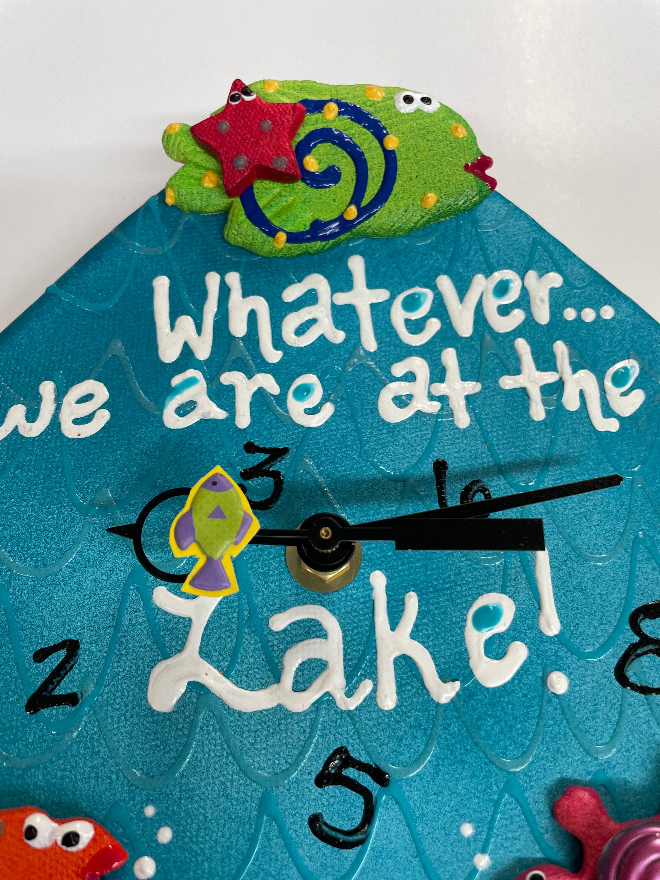 Lake House Wall Clock,Whatever, We are at the LAKE! Nautical Decor