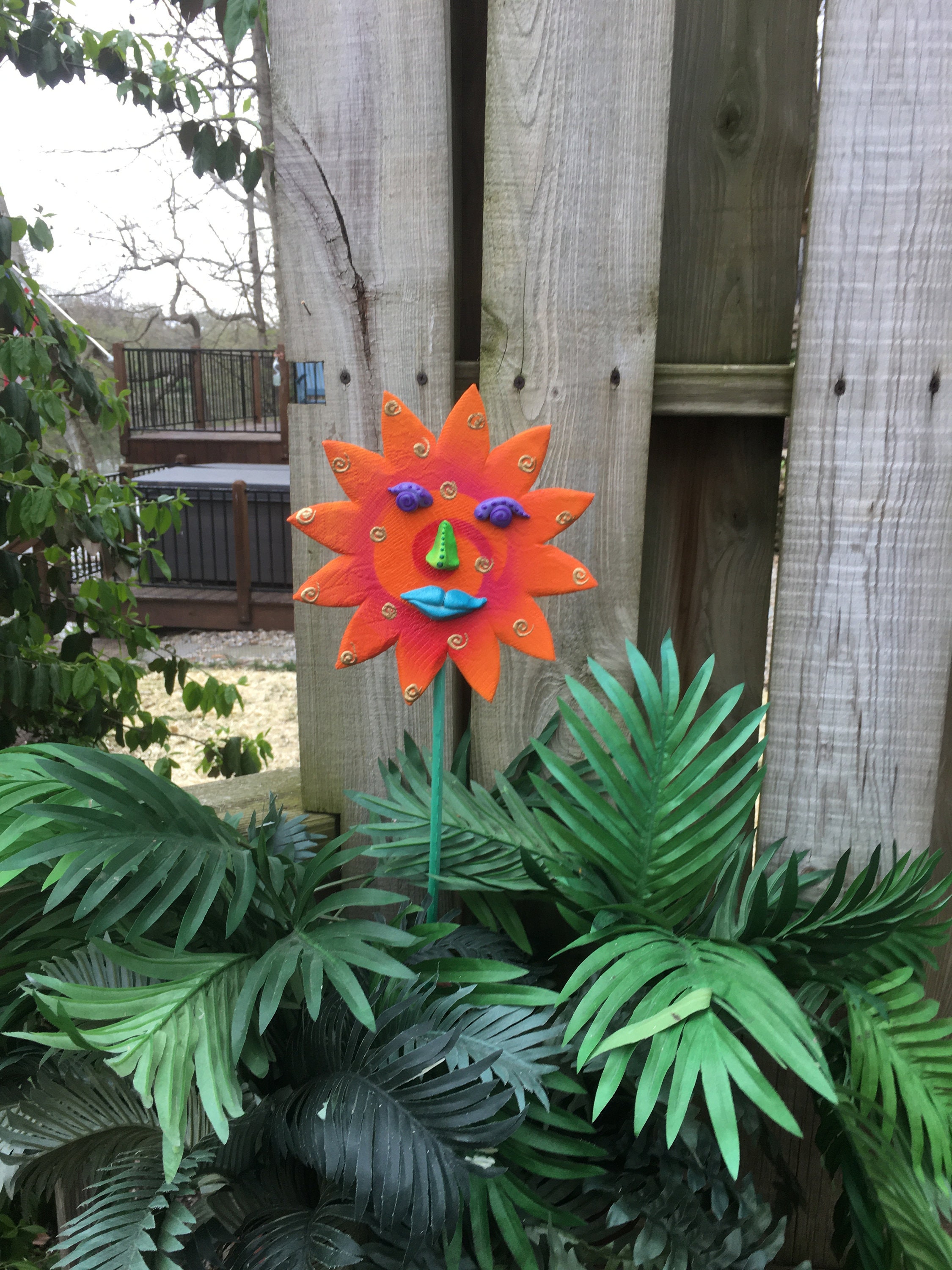 Sun Garden Stake,Garden Stakes,Lawn decoration,Outdoor garden decor,Sun