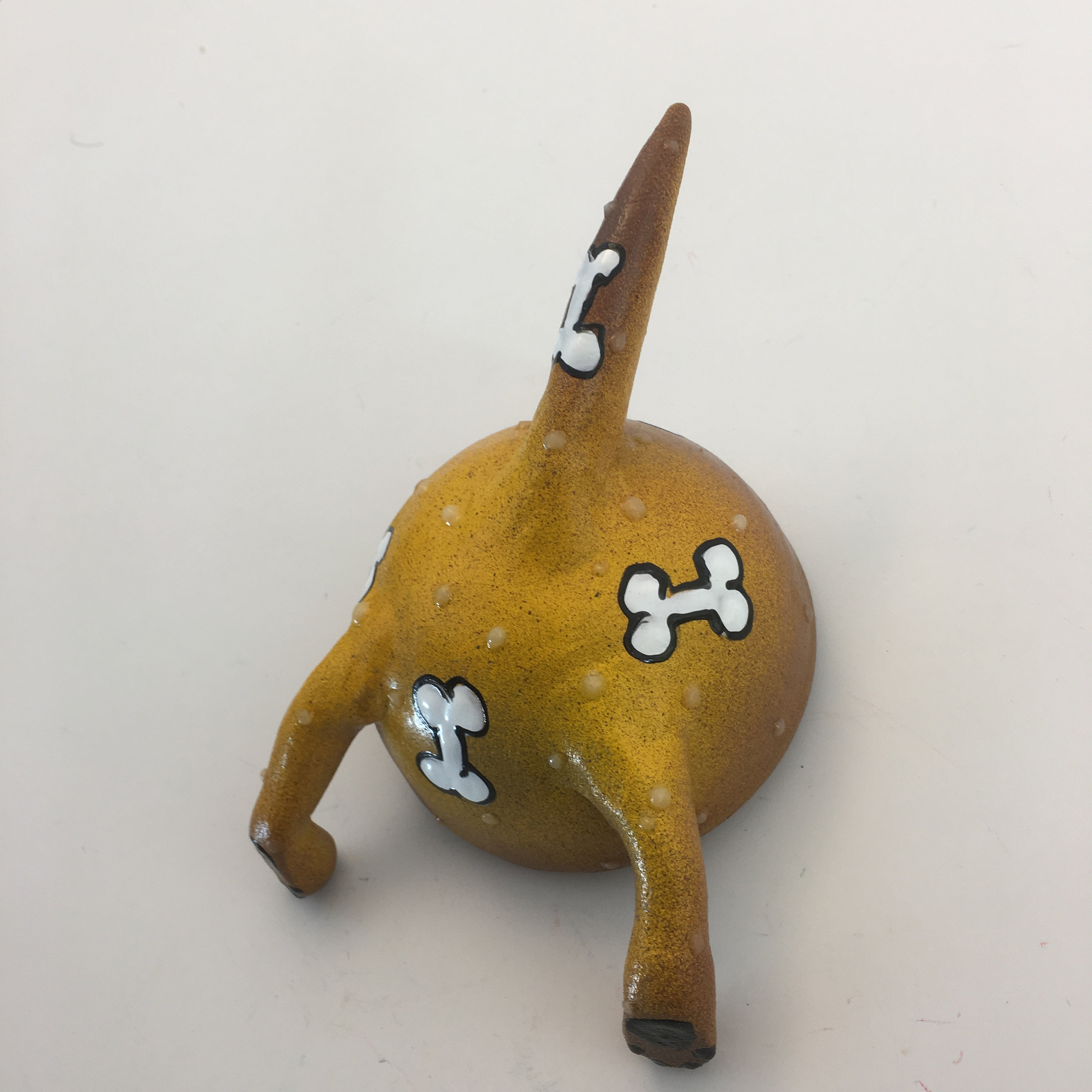 Dog Tail Key Chain Holder,Handmade ceramic dog tail leash holder, Leash