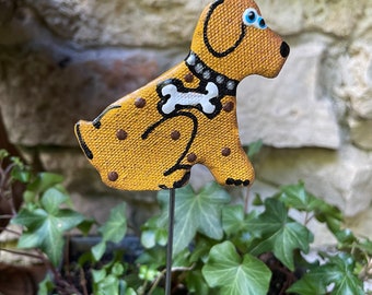 Dog Garden Stakes,Yard Art, Great Gift,Lawn decor,Outdoor garden Stake,Garden Decor,Potted plants,Yard Art decor,Dog Walker Gift