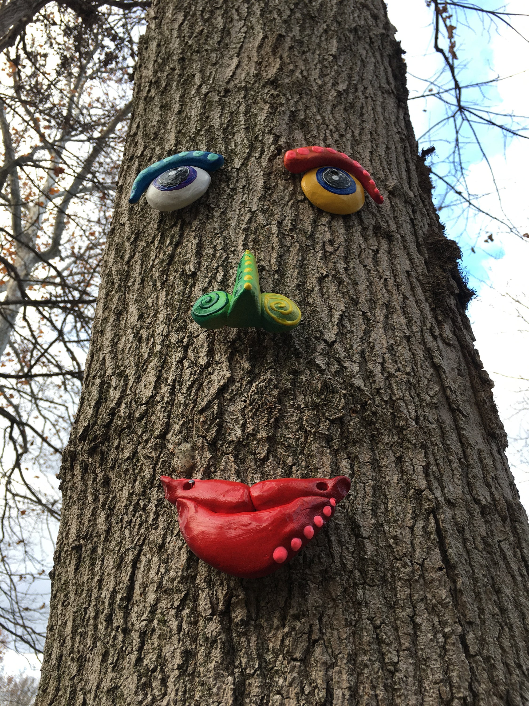 Tree FaceTree Decoration Gift Ideas,Garden Art Outdoor Decor Yard Art