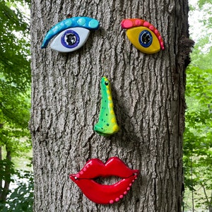 Tree Face,Tree Decor, Gift Ideas,Garden Art Tree Art Outdoor Decor Yard Art Outdoor Christmas Decoration ,Gifts For Her Garden Sculpture image 4