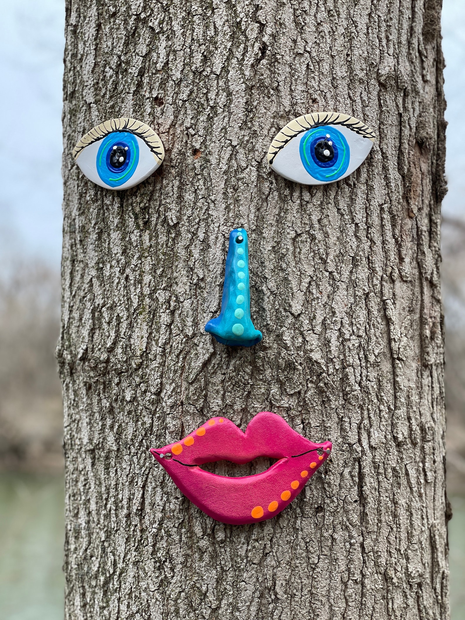 Tree Face,tree Decor, Gift Ideas,garden Art Tree Art Outdoor Decor Yard ...