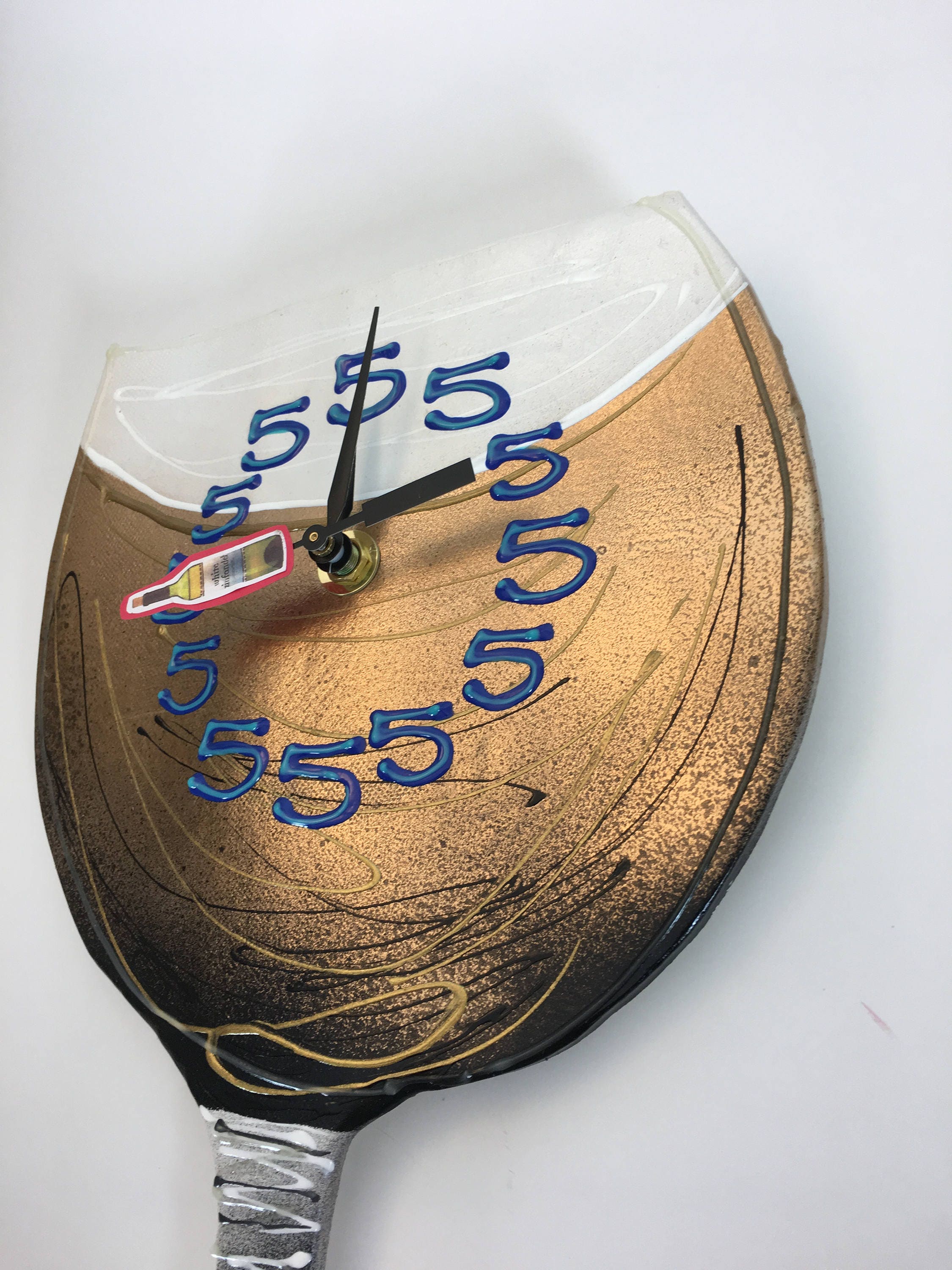 Wall Clock, Wine Glass Clock, Unique Wall Clock, Kitchen Clock, Bar