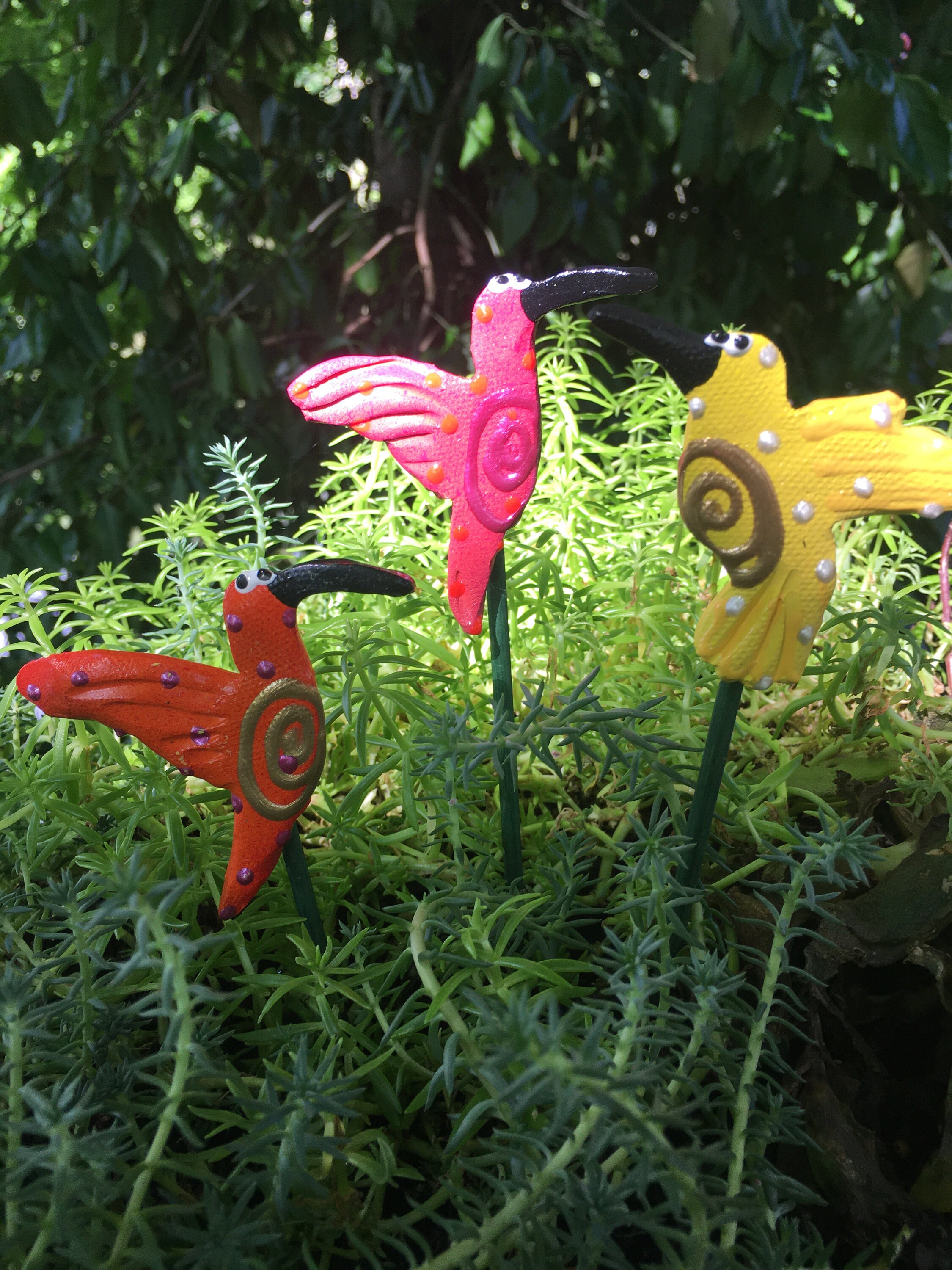 Humming Bird Garden Stakes,Potted plants, Great Gift,Lawn decor,Outdoor garden Stake,Garden Decor,