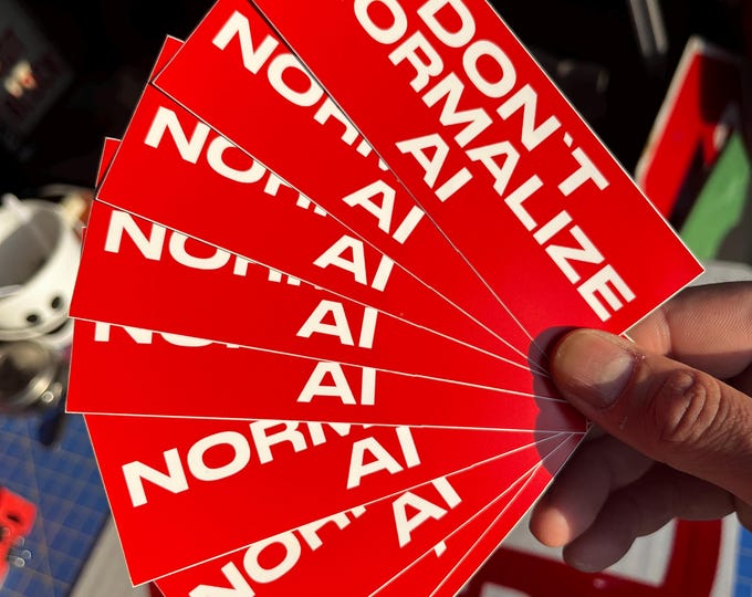 Don't Normalize AI Vinyl Sticker 5" x 1.74"