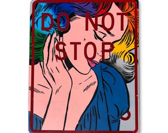 Keep Going 11" x 17" Limited Edition Print | romance comic print/ pop art/ sad girl poster/ street sign poster/ rainbow art/ road sign print