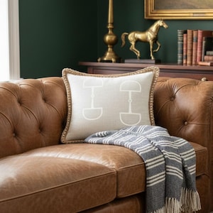 Horse Pillow Cover | Horse Print Cushion Covers | Snaffle Bit | Dressage Horse | Houseware | House Warming | Gift | 20x20