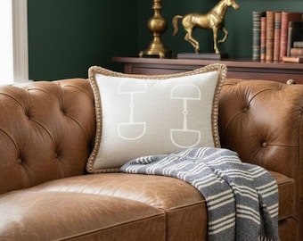 Horse Pillow Cover | Horse Print Cushion Covers | Snaffle Bit | Dressage Horse | Houseware | House Warming | Gift | 20x20
