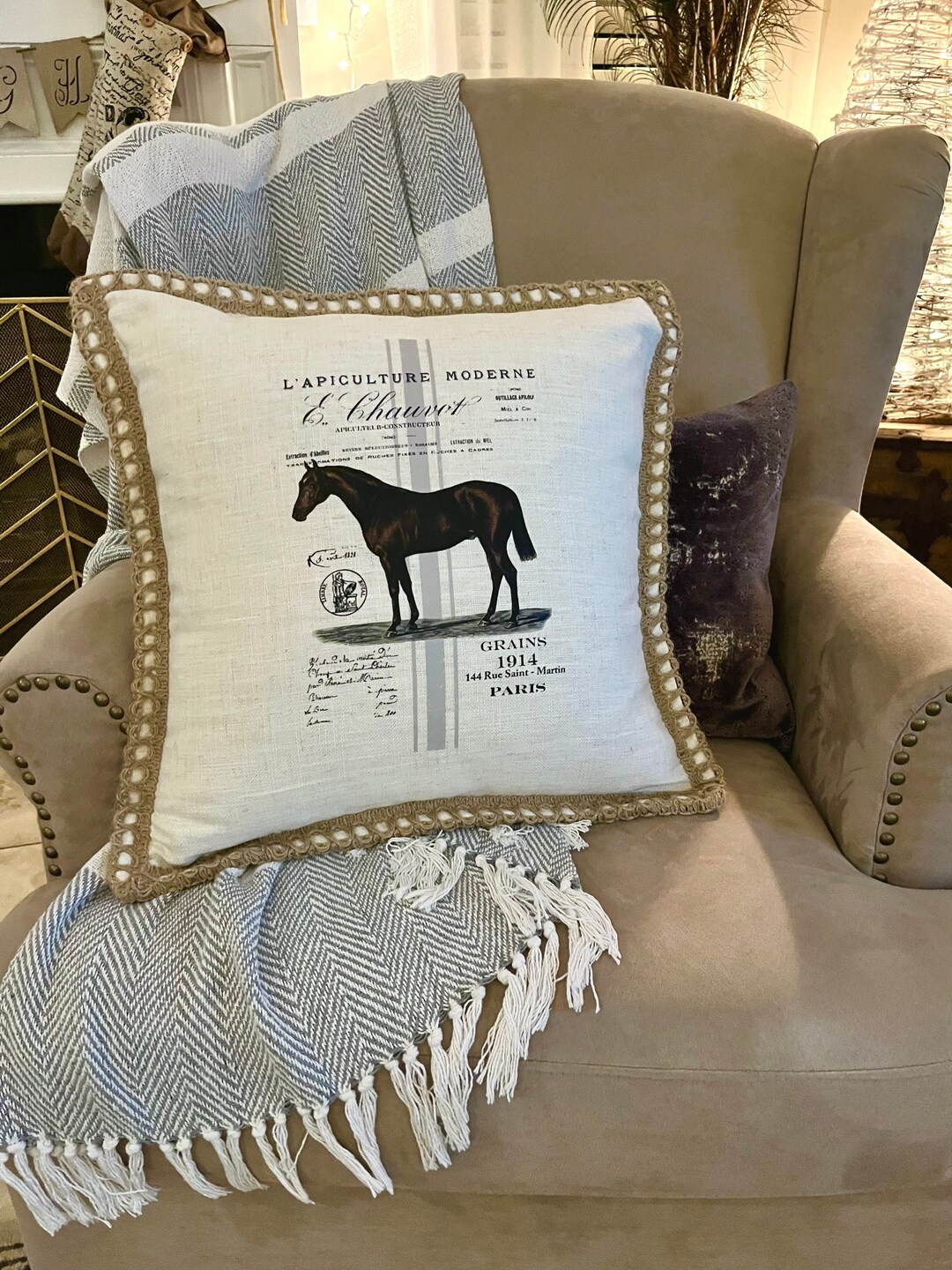 Pillow Cover Modern Farmhouse Style 18x18 Throw Pillow - Etsy