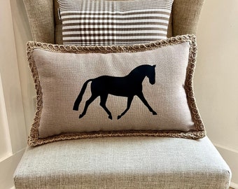 Horse Pillow Cover | Horse Print Cushion Covers | Snaffle Bit | Dressage Horse | Houseware | House Warming | Gift