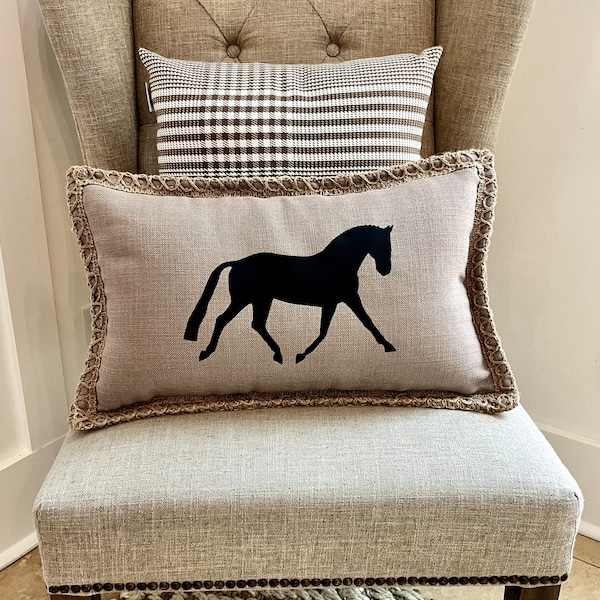 Horse Pillow Cover | Horse Print Cushion Covers | Snaffle Bit | Dressage Horse | Houseware | House Warming | Gift