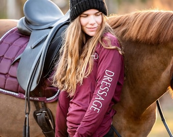 Quarter Zip Pull Over | Womens Long Sleeve Top | Sun Protective Clothes | Base Layer Riding Shirt | Riding Top | Jumpers | Dressage | Hunter