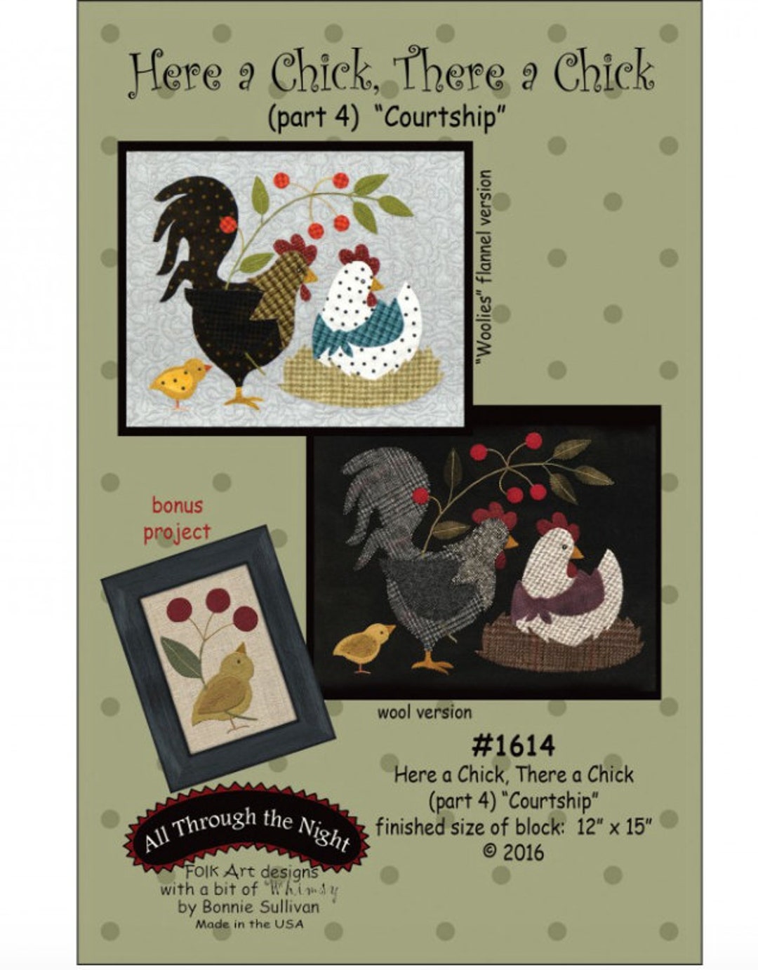 Here a Chick, There Chick Block #4 by Bonnie Sullivan. - Etsy