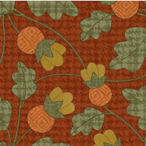 Orange pumpkin vines and leaves. Part of Maywood&#39;s Autumn Harvest line by Bonnie Sullivan.