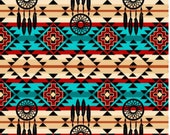 Native American designed fabric with dreamcatcher.