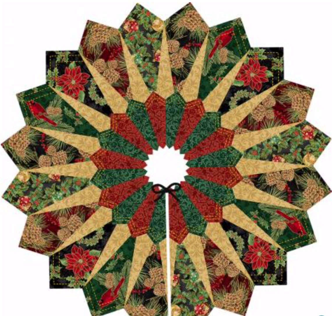 Dresden Tree Skirt Kit From Hoffman Fabrics. Etsy