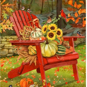 Fall colors and a comfortable chair. What else could you want. The perfect fall project panel.