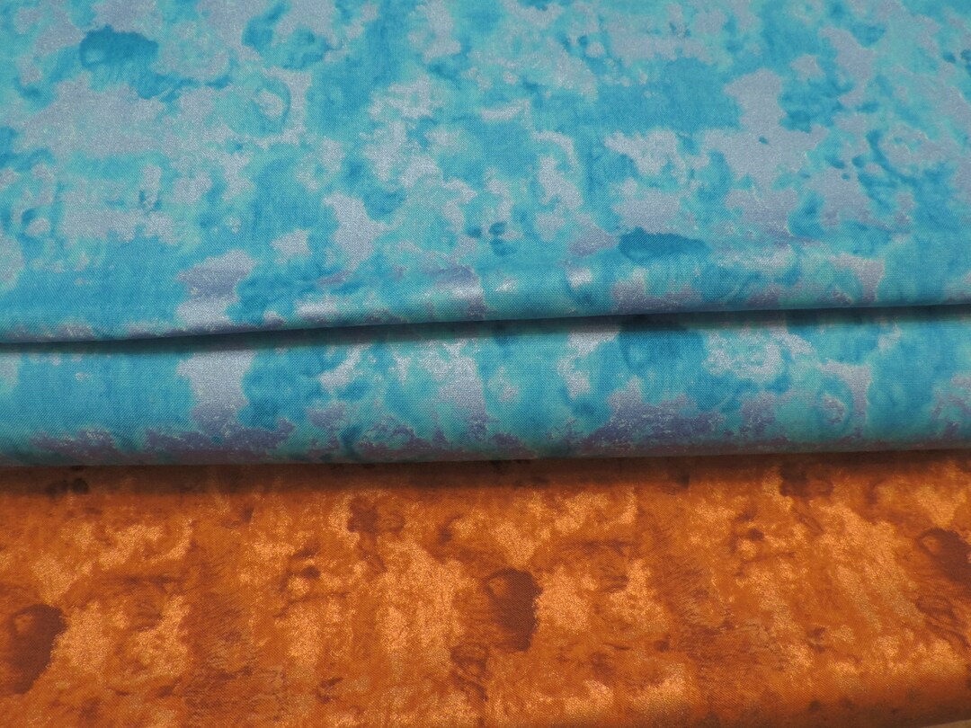 Turquoise Blue Shimmer Fabric From Blank Quilting. Etsy