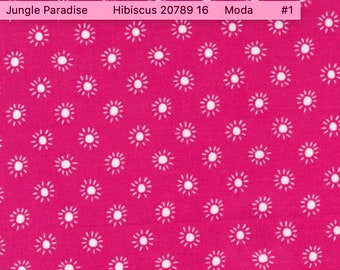 Jungle Paradise fabric line in dark pink from Moda.