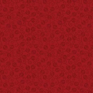 Red on Red dancing buds from Wilmington Fabric.