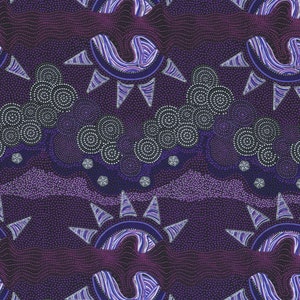 Sunset Night Dreaming Purple. An Australian design from the outback.