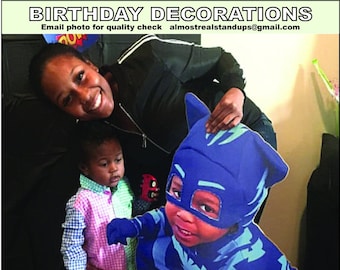 Childrens birthday party props, standing party decorations, life size cutouts, all from your photo