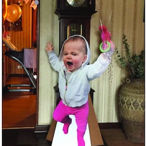 Custom Life Size Cardboard Cutout of Person from your photo. Easel on the back to make it stand.