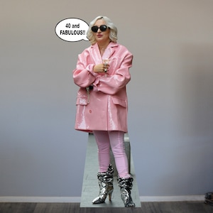 Speech bubble Cardboard Cutout Prop with your text, easel on the back to make it stand