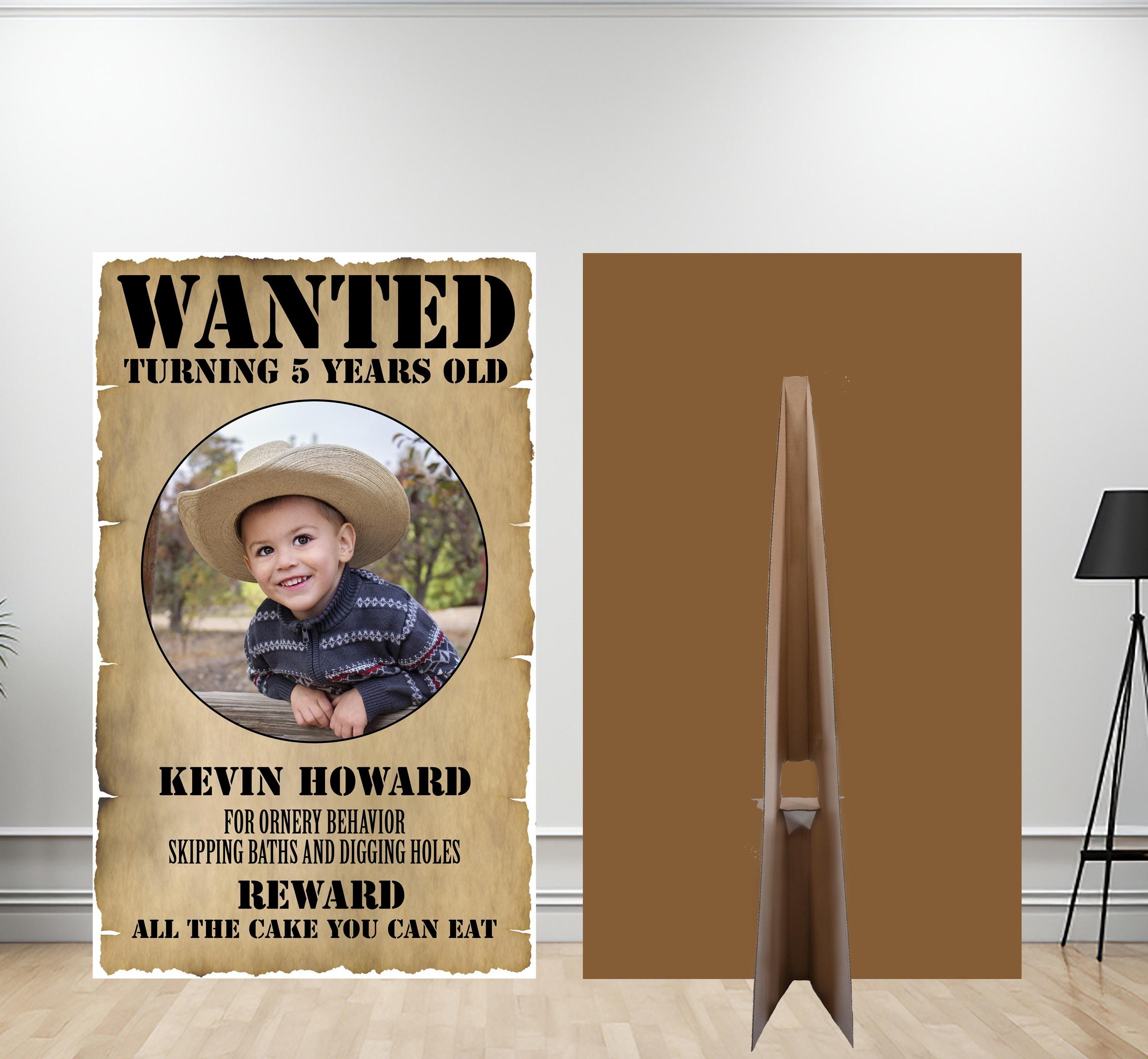 Custom Wanted Poster Cardboard Cutout Western Party Welcome Sign - Etsy