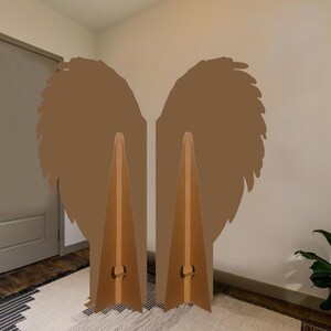 Angel Wings Cardboard Cutout Prop, Two Pieces, Free Standing With ...