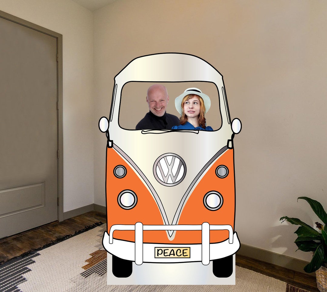 60s Hippie Van Cardboard Cutouts Fun Photo Opt Party Prop Etsy