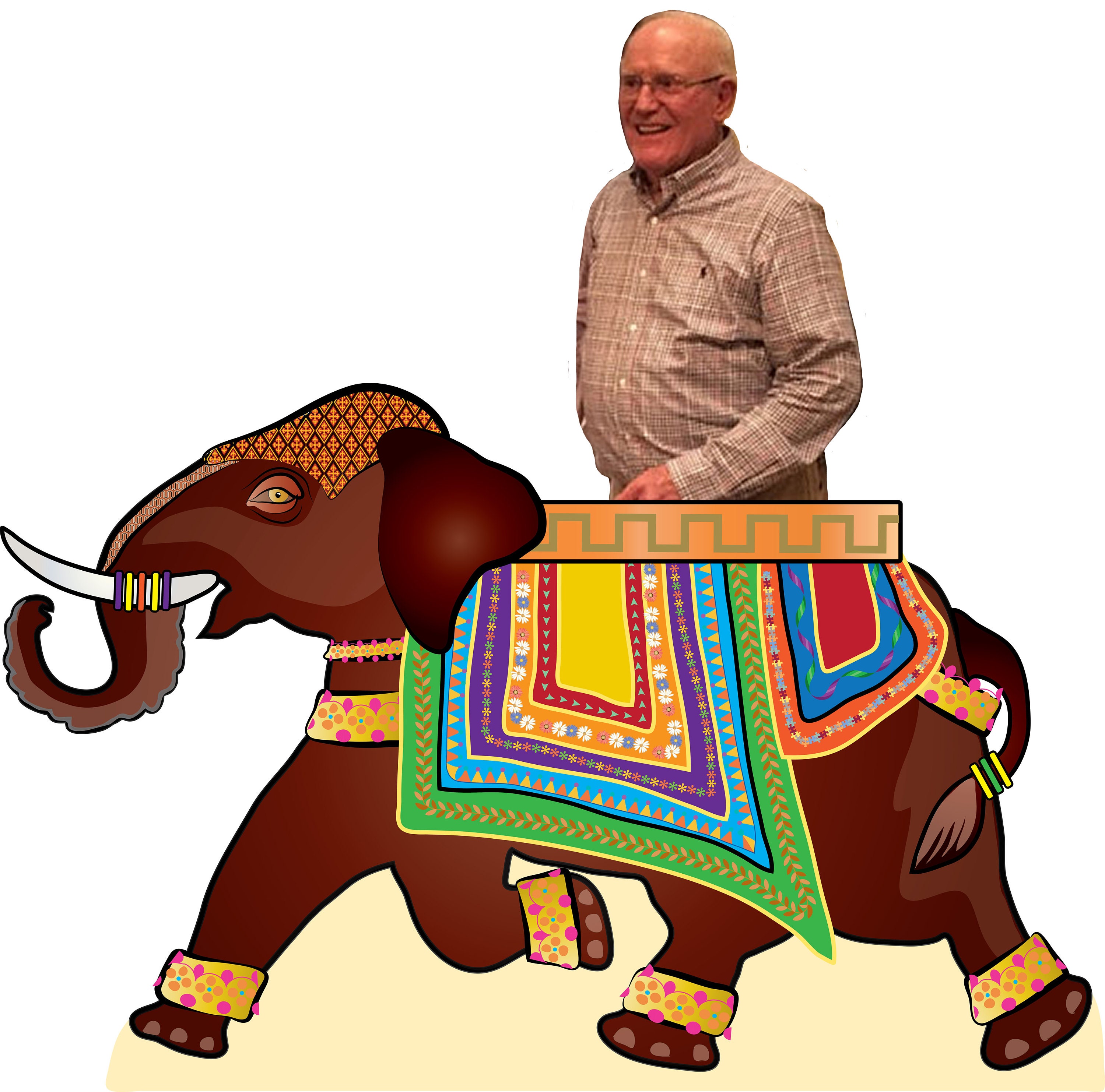 Indian Elephant Prop Cardboard Cutout for party or wedding | Etsy