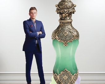 Magic Green Potion Bottle Prop cardboard cutout, easel on the back so it will stand