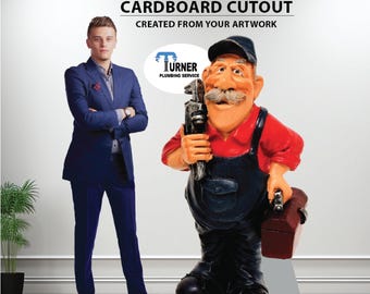 Marketing Display Standup photo cutout from your photo or graphic, with easel on the back