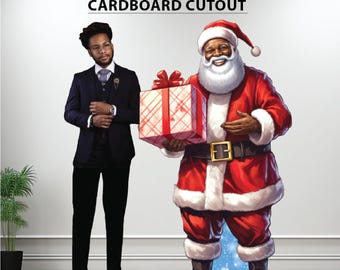 Life Size Santa Claus Cardboard Cutout, Christmas Holiday Party Prop