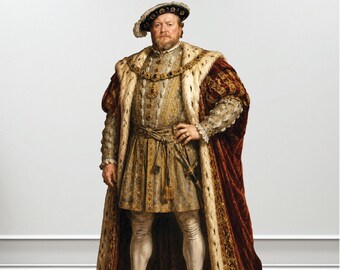 King Henry VIII Cardboard Cutout Historical Figure Standee Renaissance Prop