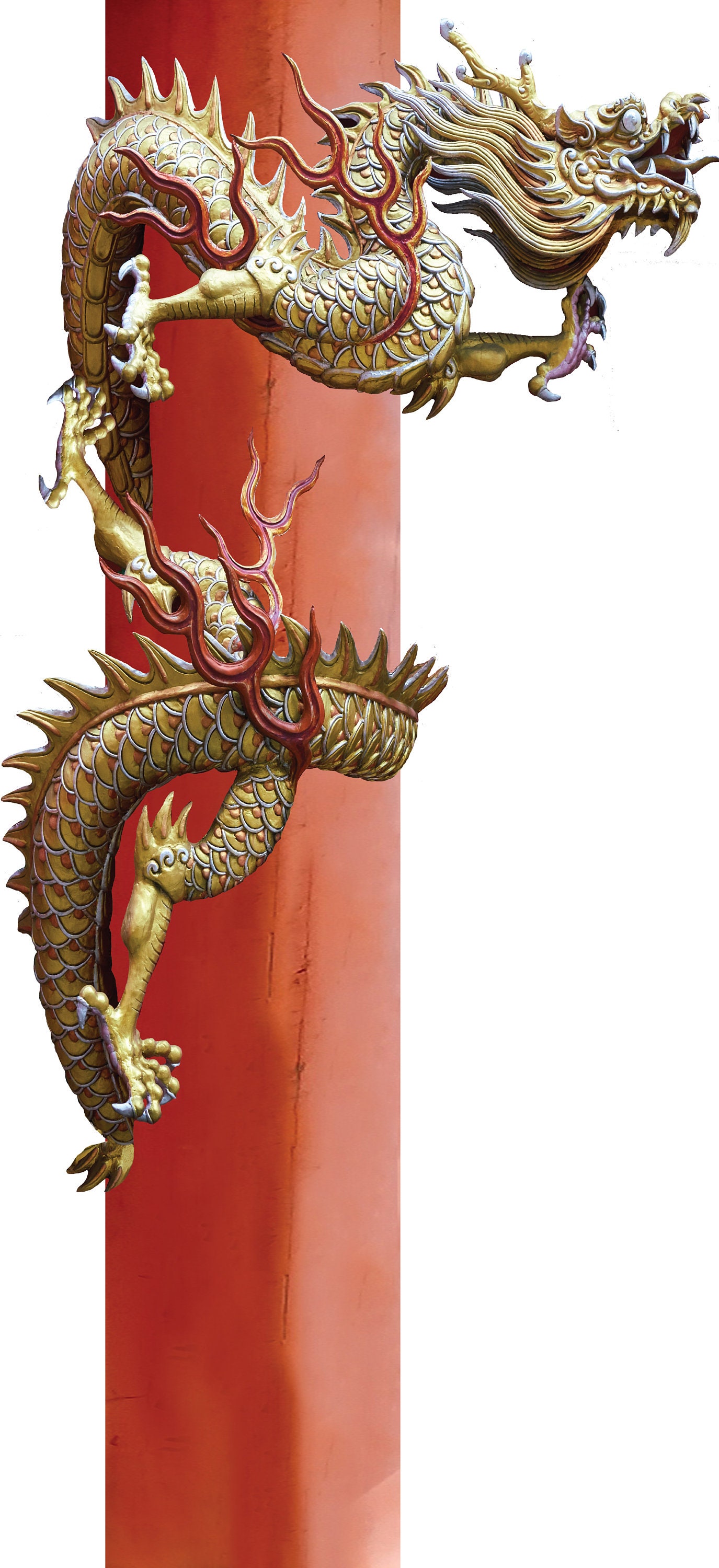 Chinese Dragon Cardboard Cutout Pillars, Free Standing With Easel on ...